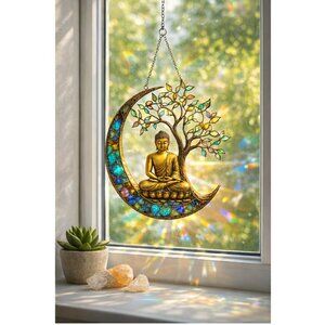 Buddha Tree of Life Suncatcher 2D NWT